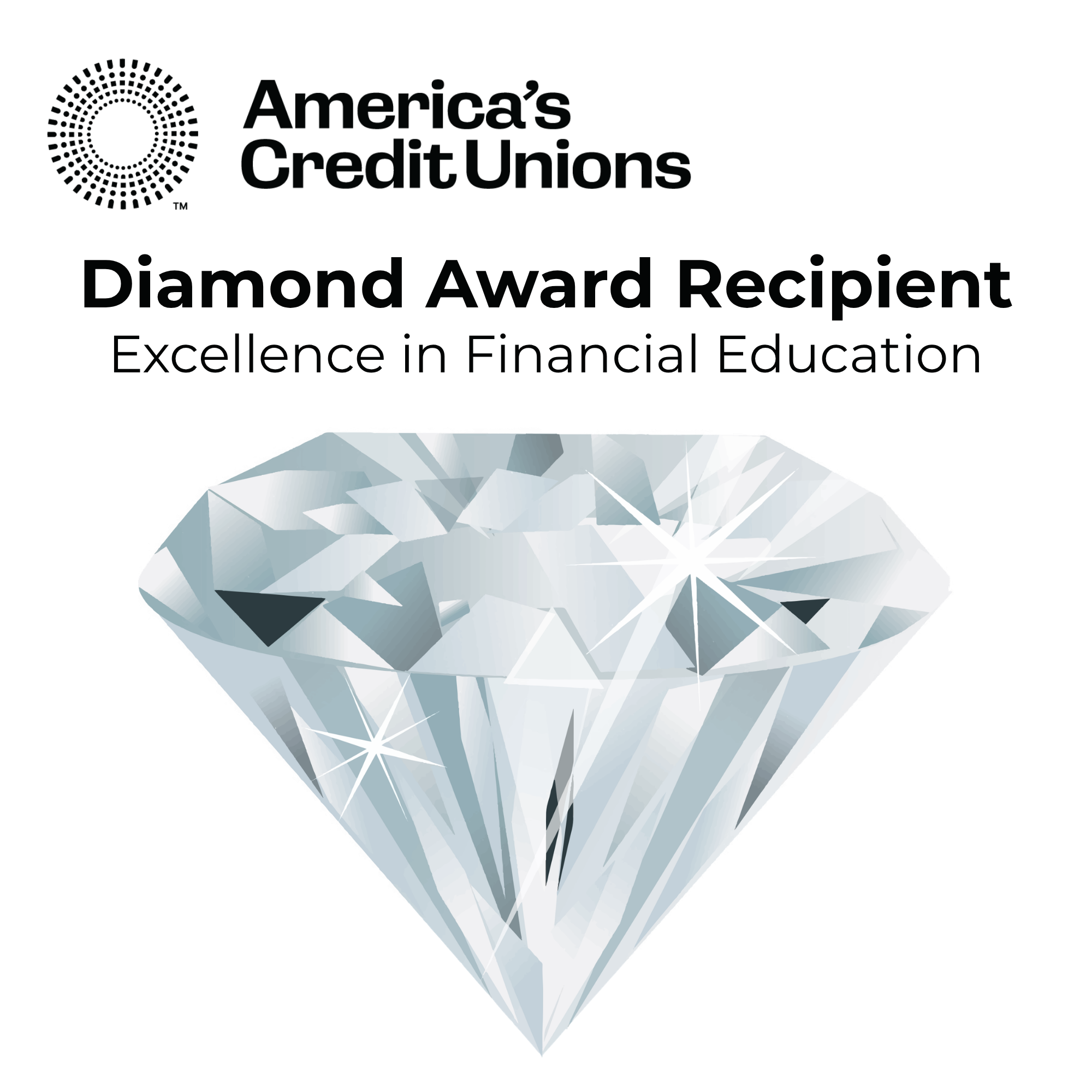 A diamond on a black background