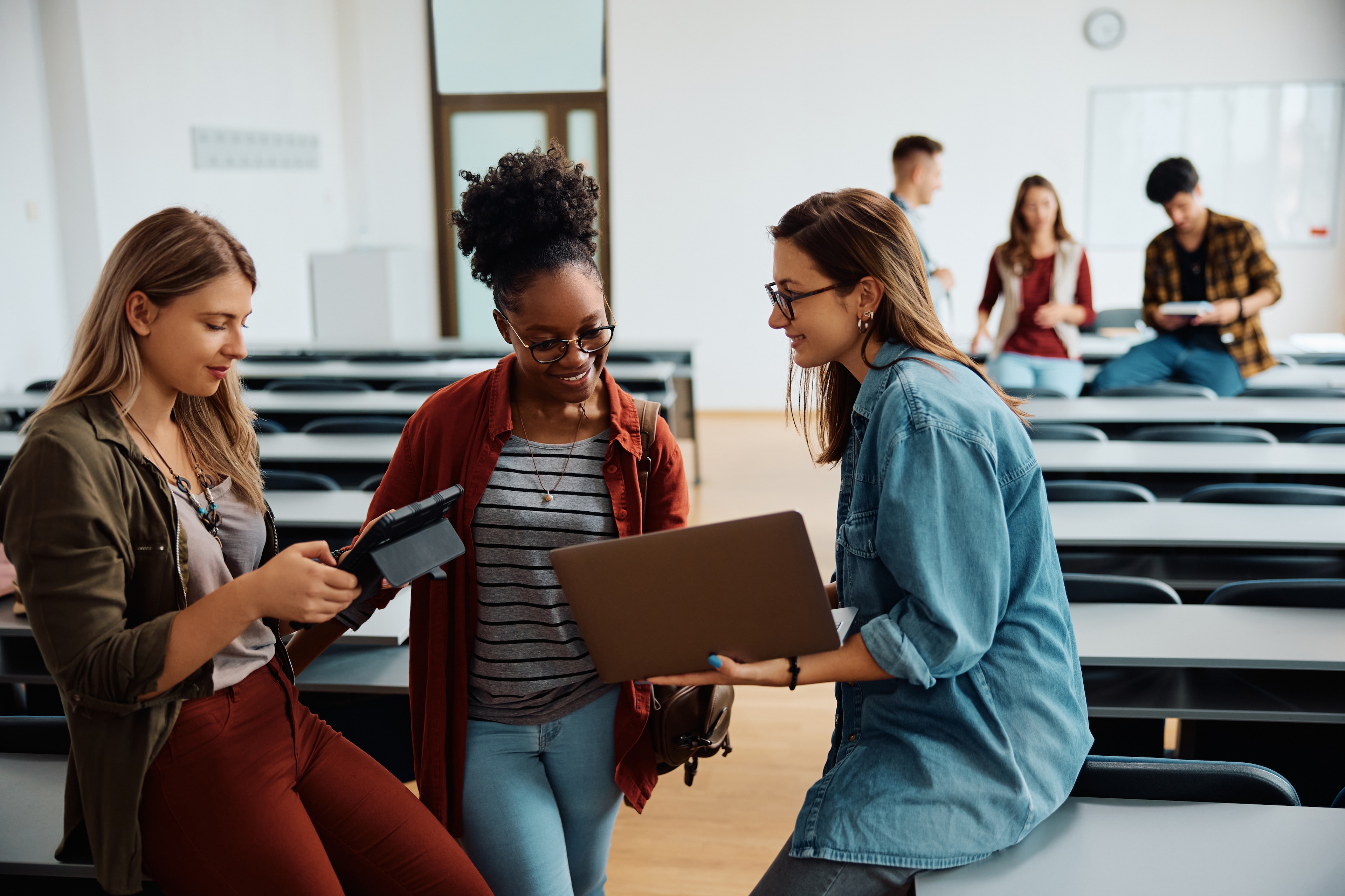A group of women in a classroom