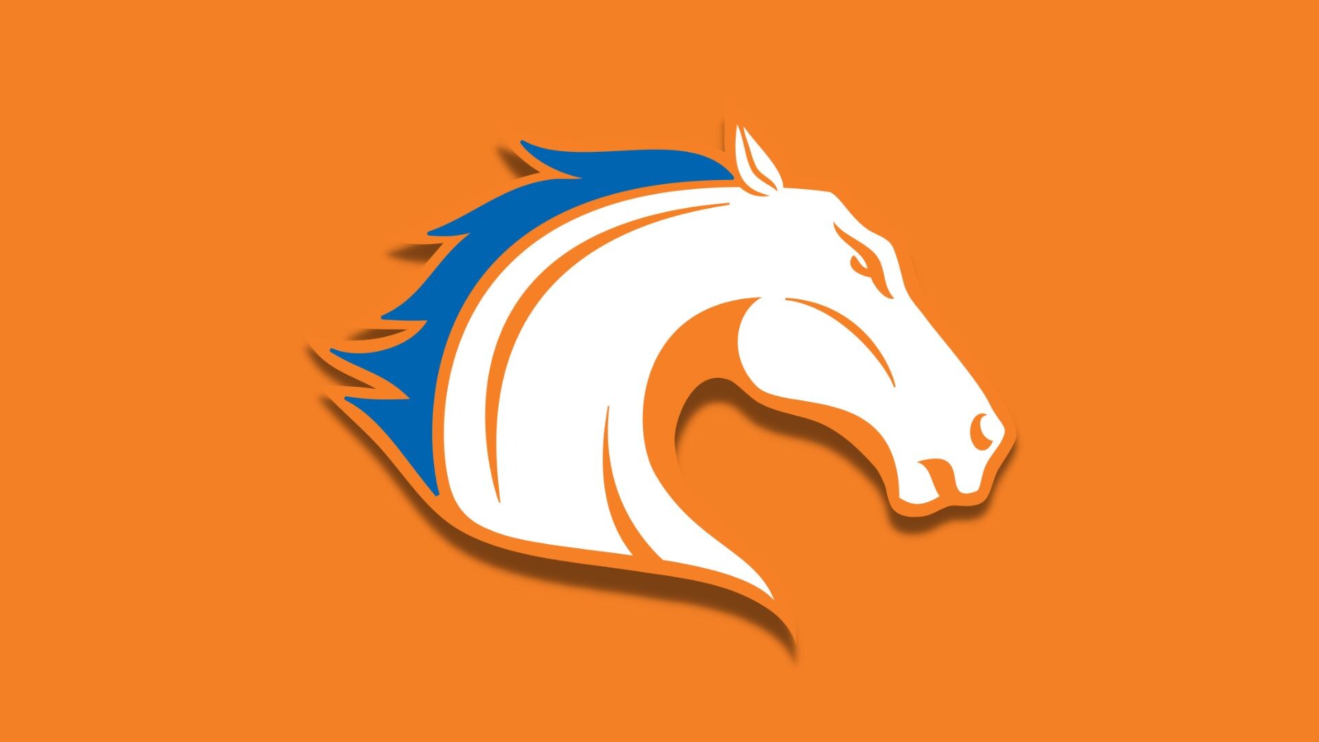 An illustration of a head of a horse facing the side.