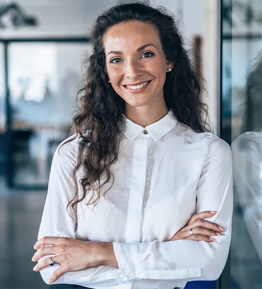 Smiling professional woman in an office