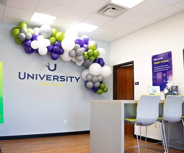 Picture of the interior of the ACU Banking Hub space used for consultations and appointments.