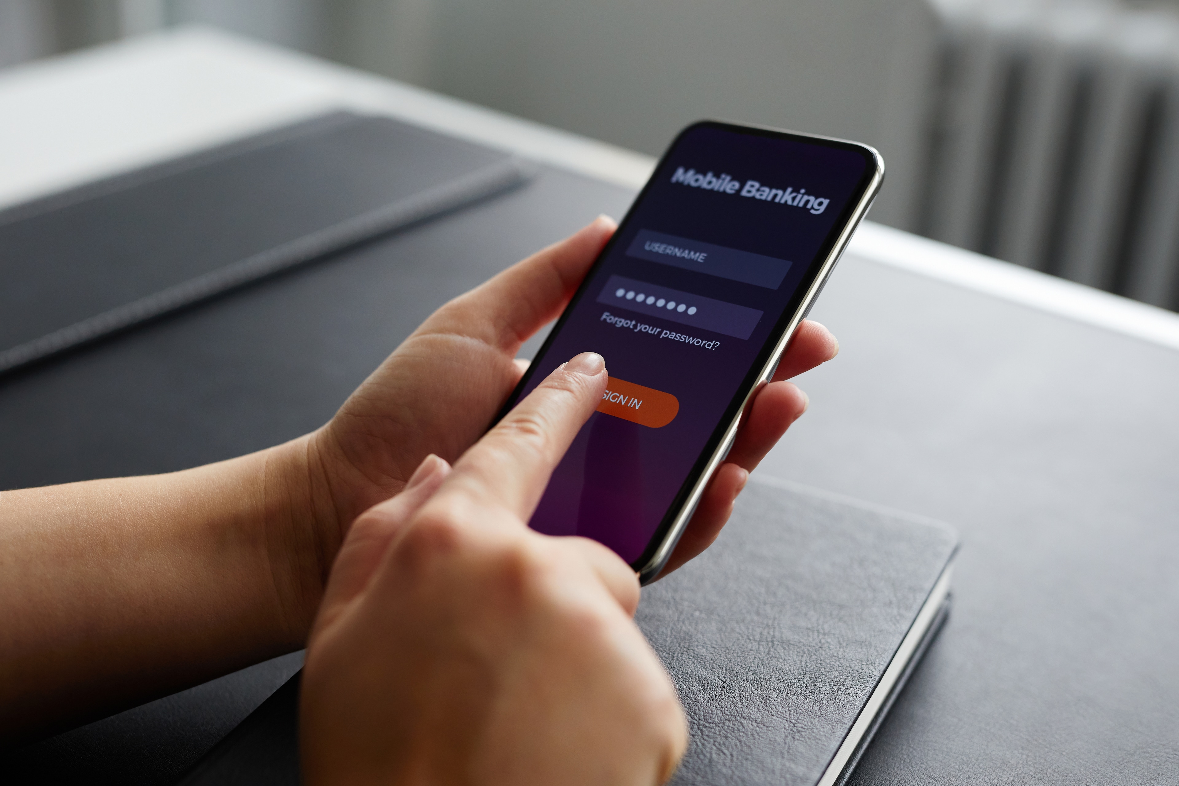 A person holding a phone