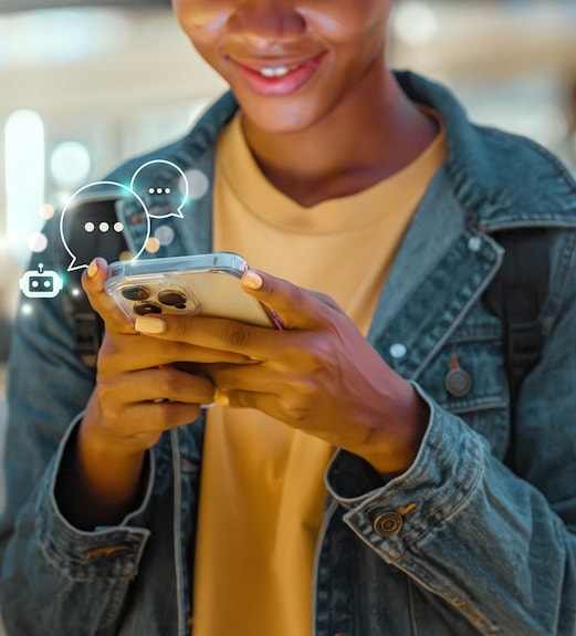 UCU member using their phone to ask Royce a question